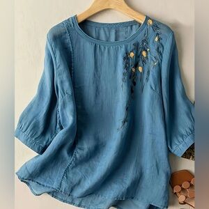 Sexy Medium Top light sheer material. Great with jeans or dress pants!  New!!